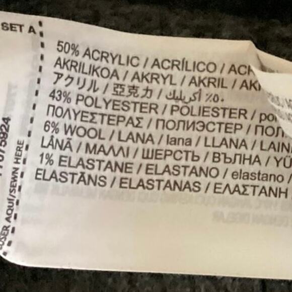 MNG Dark Gray High Waisted Wool Blend Knit Pull On Pencil Midi Skirt Size S - Picture 5 of 5